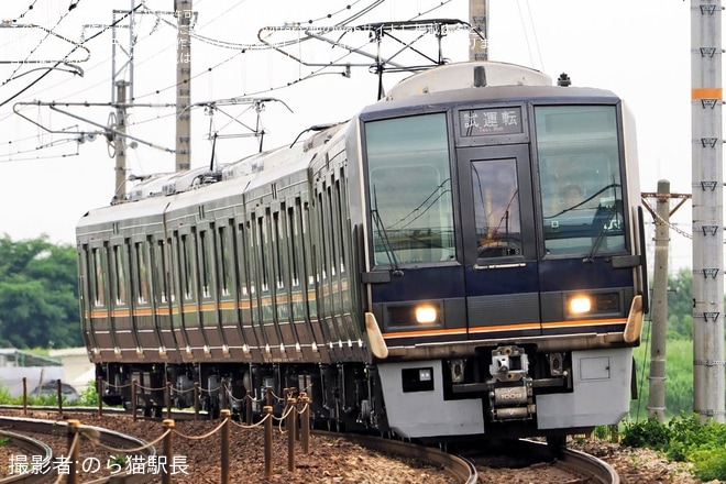 【JR西】207系T9編成網干総合車両所本所出場試運転を不明で撮影した写真
