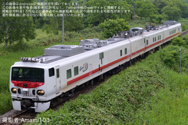 【JR北】キヤE193系「East i-D」北海道貸出で富良野線・宗谷本線検測を和寒～剣淵間で撮影した写真