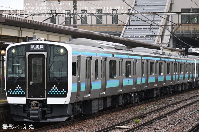 【JR東】E131系200番台N7編成・N8編成がJ-TREC新津事業所を出場し公式試運転（2枚目）