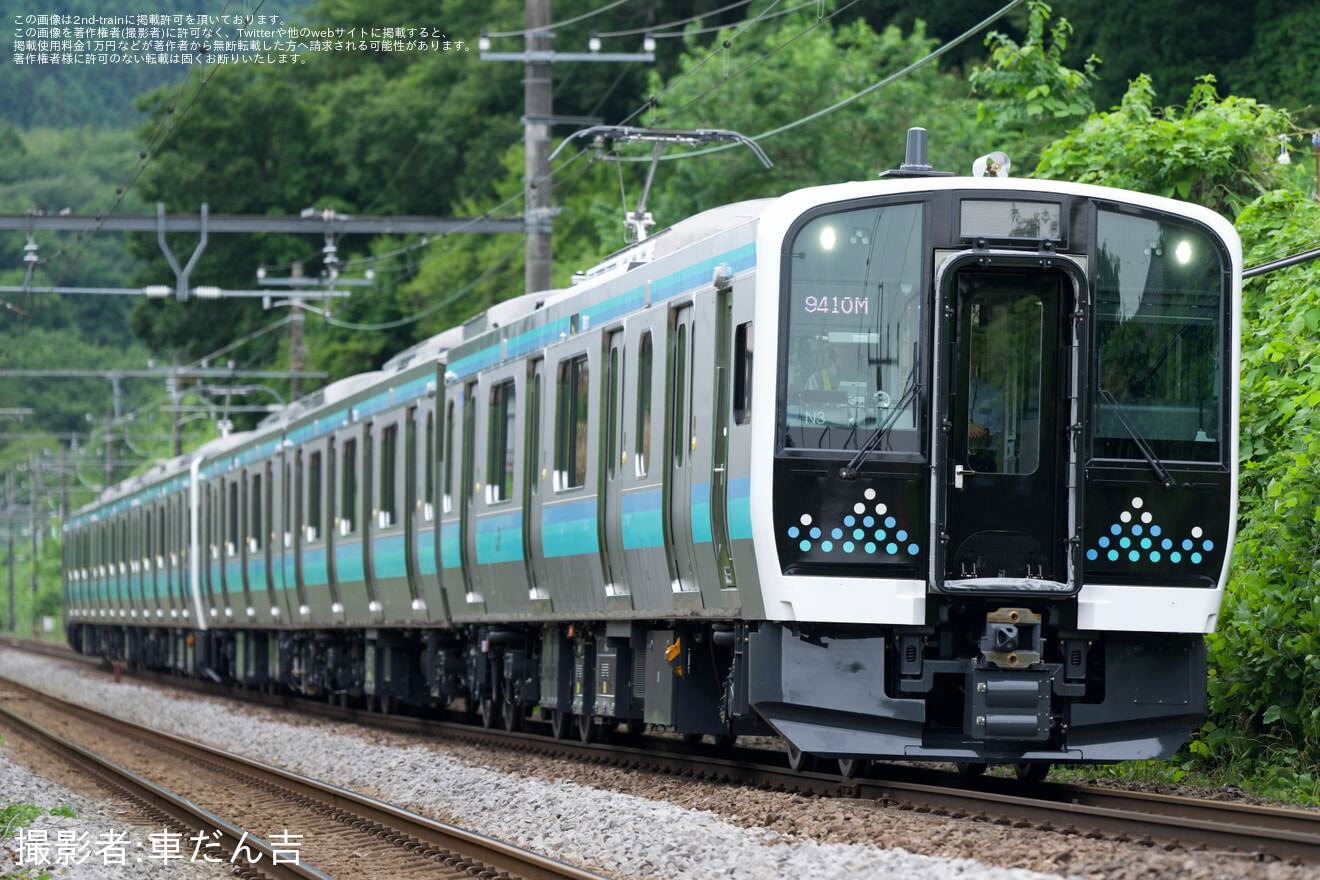 【JR東】E131系N3+N4編成性能確認試運転で東京都内への拡大写真