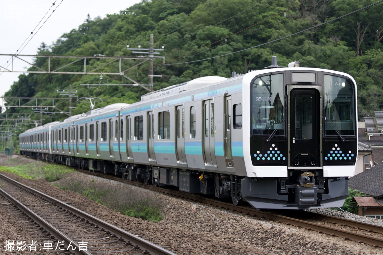 【JR東】E131系N3+N4編成性能確認試運転で東京都内への拡大写真