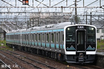 【JR東】E131系200番台N7編成・N8編成がJ-TREC新津事業所を出場し公式試運転