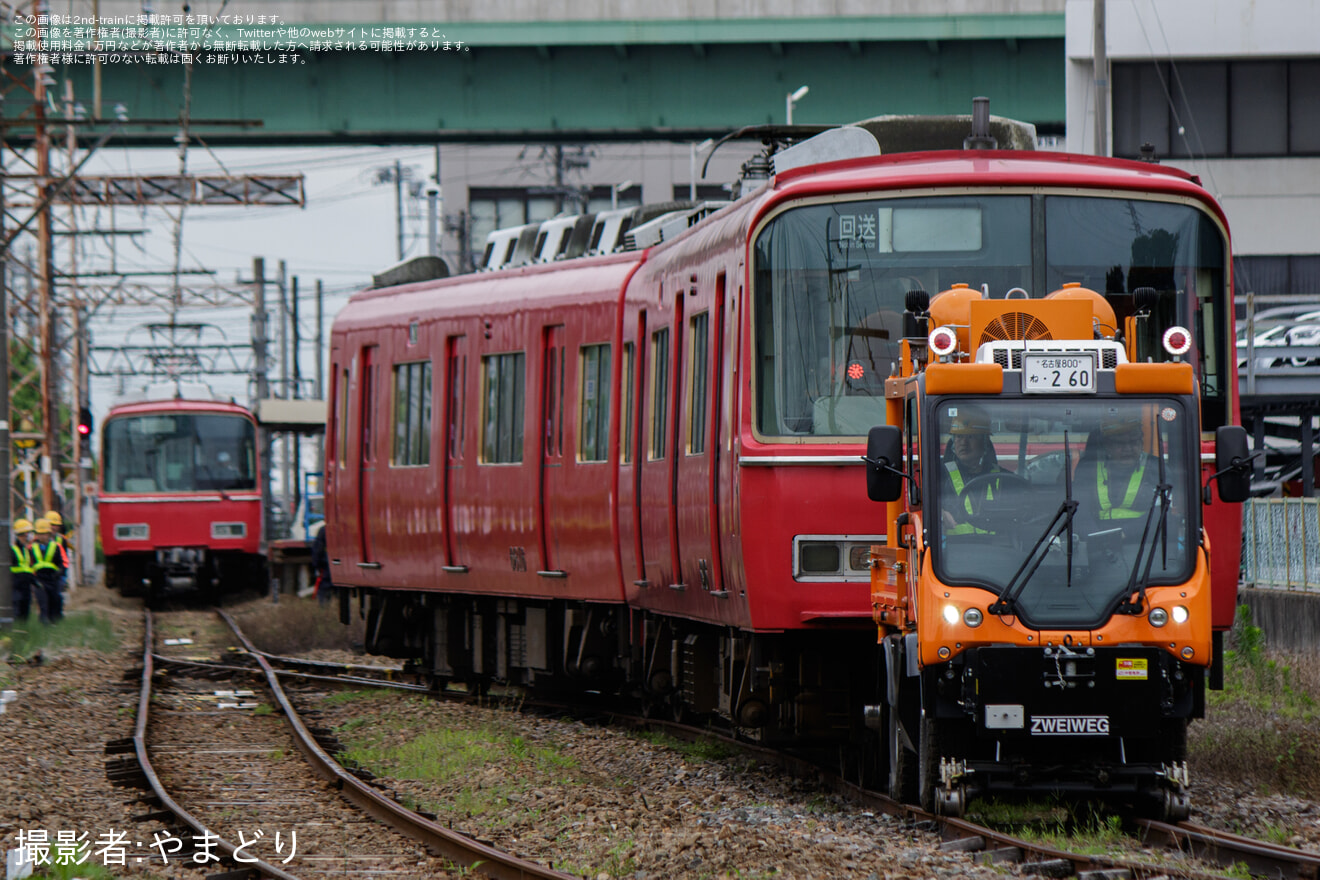 【名鉄】6800系6811F,6809F,6816Fが東名古屋港へ回送の拡大写真