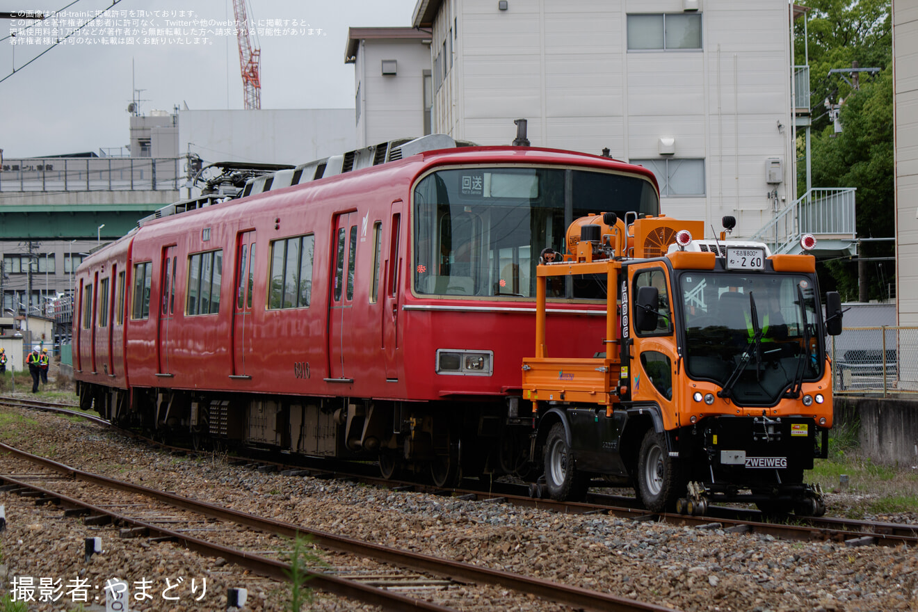 【名鉄】6800系6811F,6809F,6816Fが東名古屋港へ回送の拡大写真