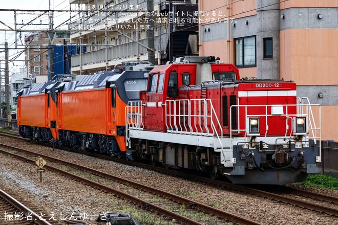 【台鉄】E500形E565＋E566が東芝府中事業所を出場し甲種輸送（1枚目）
