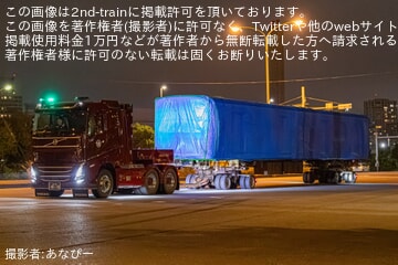 【東臨】70-000形Z6編成の先頭車が東京港へ陸送・船積み