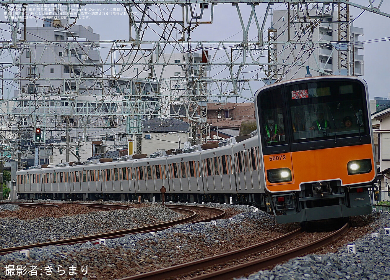 【東武】50070型 51072F 南栗橋出場試運転を実施の拡大写真