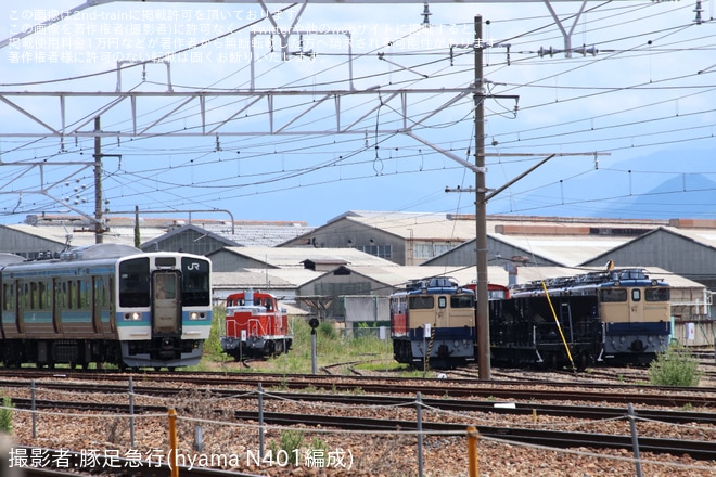 【JR東】211系1000番台N318編成が延命工事を実施し長野総合車両センター構内試運転を不明で撮影した写真