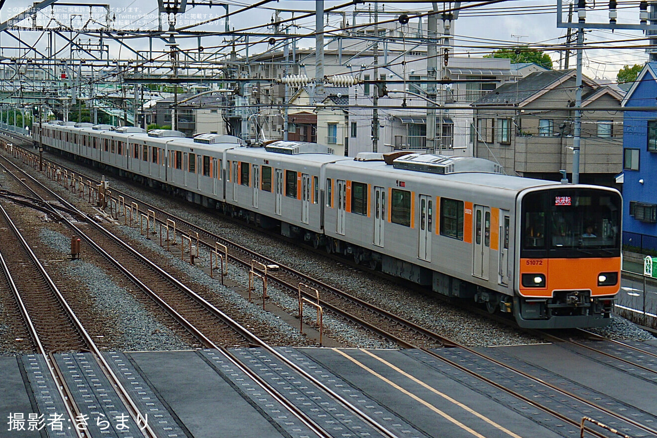 【東武】50070型 51072F 南栗橋出場試運転を実施の拡大写真