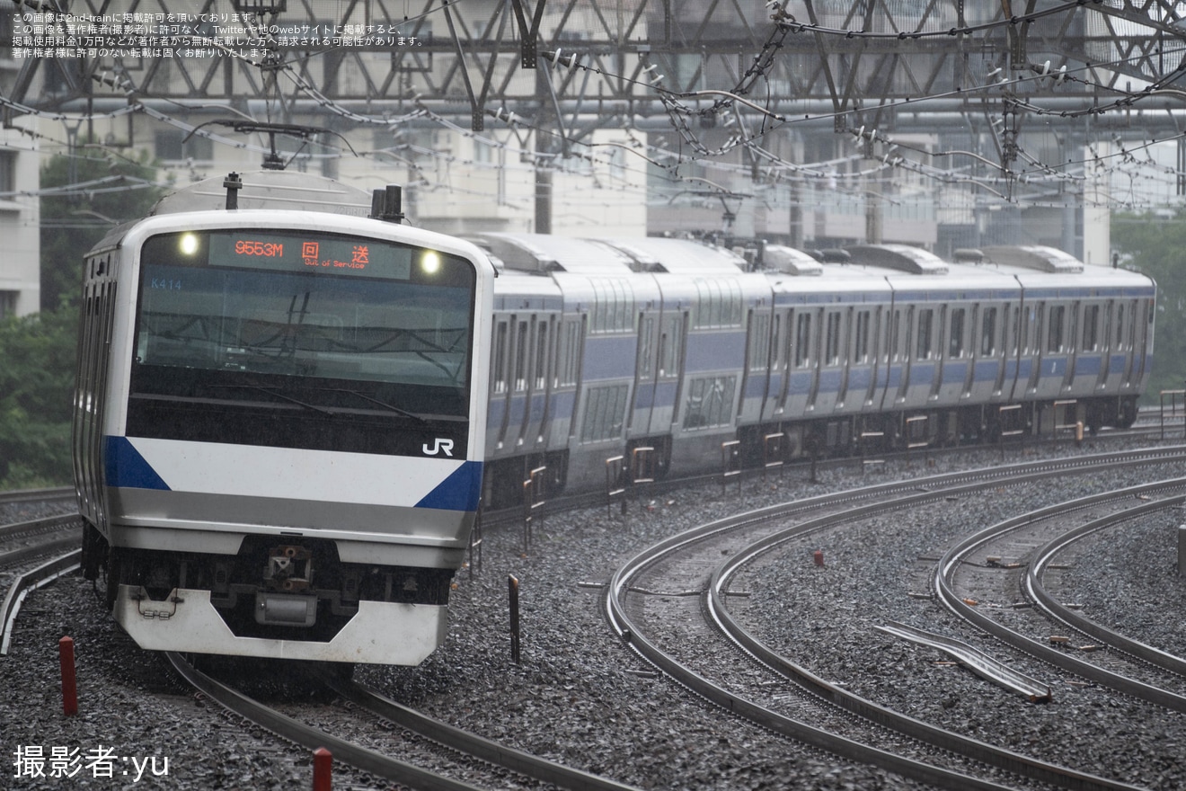【JR東】E531系K414編成が東大宮センターへ回送の拡大写真