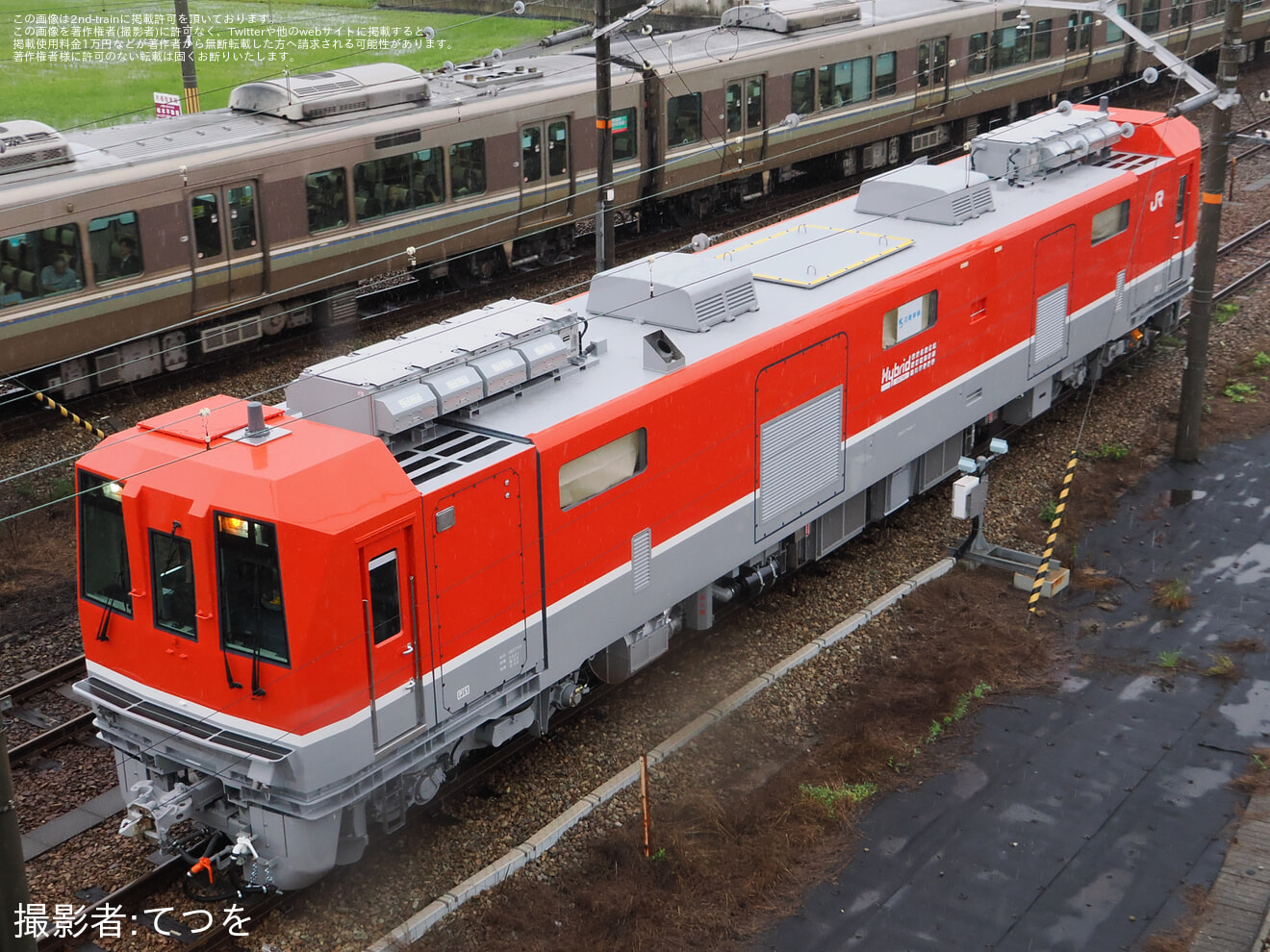 【JR西】DEC743-1が近畿車輛を出場し公式試運転の拡大写真