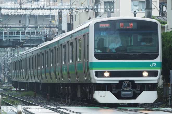 【JR東】E231系マト132編成東京総合車両センター出場回送 - 田端操車場～三河島間にて撮影