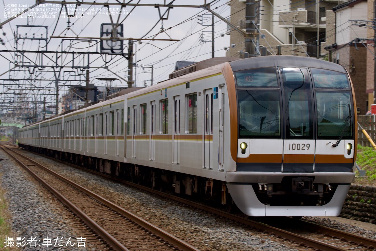 【メトロ】10000系10129F 地上設備機能確認試運転の拡大写真