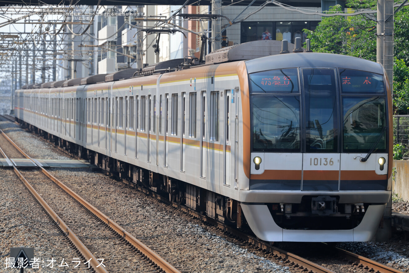 【メトロ】10000系10136F 直通運転中止に伴う 急行 志木行きとして運用の拡大写真