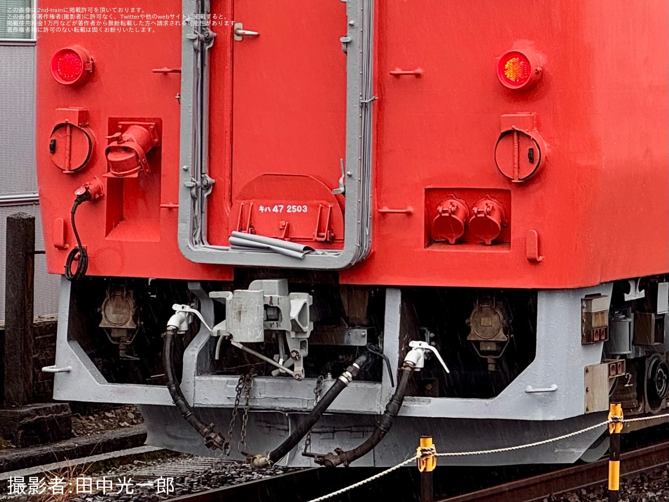 【JR西】キハ47形キハ47-2503が下関総合車両所本所構内で試運転の拡大写真