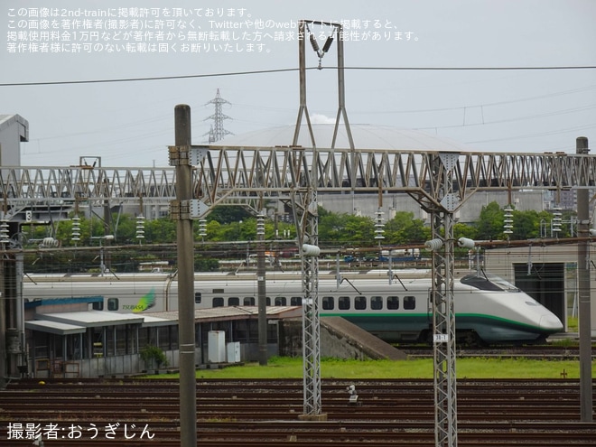【JR東】E3系L65編成「銀つば」が分割され新潟新幹線車両ベースの解体線へを新潟新幹線車両ベース付近で撮影した写真