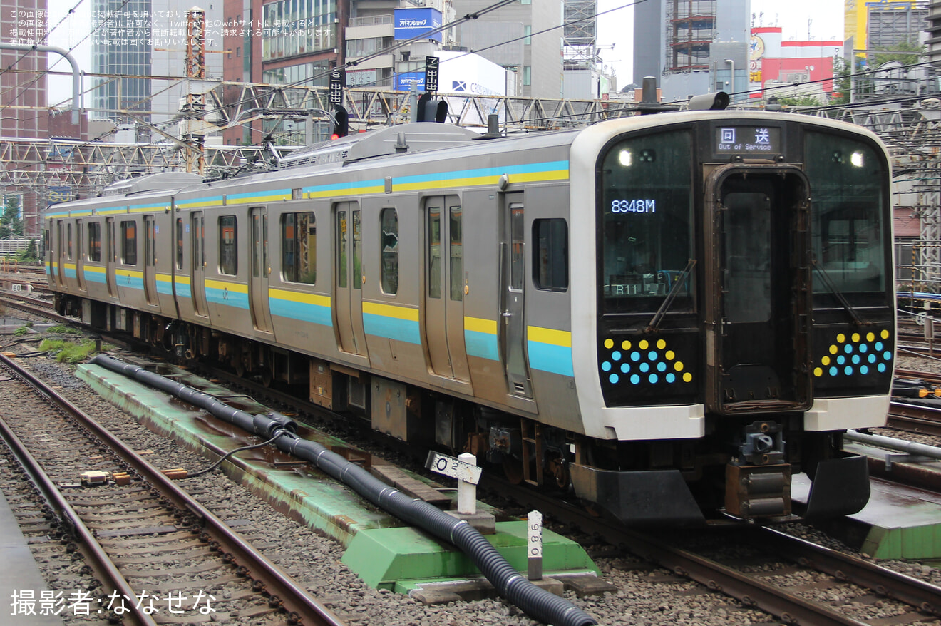 【JR東】E131系マリR11編成 大宮総合車両ベース出場の拡大写真