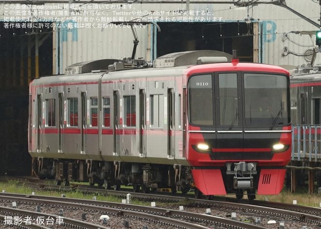 【名鉄】9100系9110F舞木検査場出場試運転を不明で撮影した写真