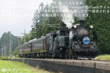 【東武】SL大樹「ホタルSL」ヘッドマークを掲出