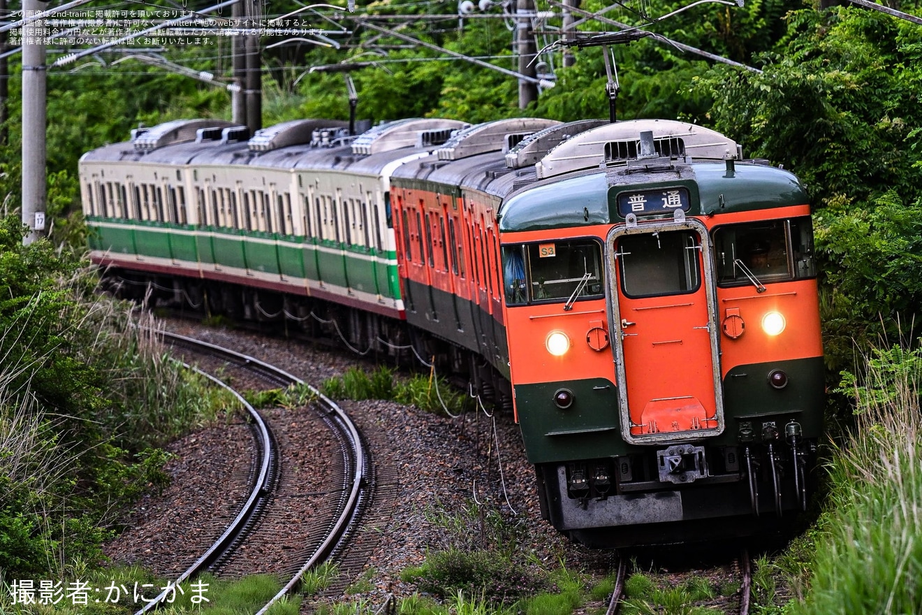 【しな鉄】115系S3編成+S7編成が6両で運転の拡大写真