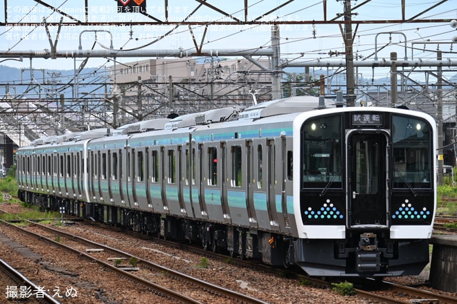 【JR東】E131系ナノN9+N10編成J-TREC新津事業所出場試運転を不明で撮影した写真