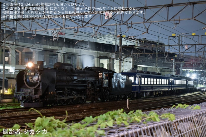 【JR東】D51-498+12系3両+GV-E197系TS08編成が本線試運転を不明で撮影した写真