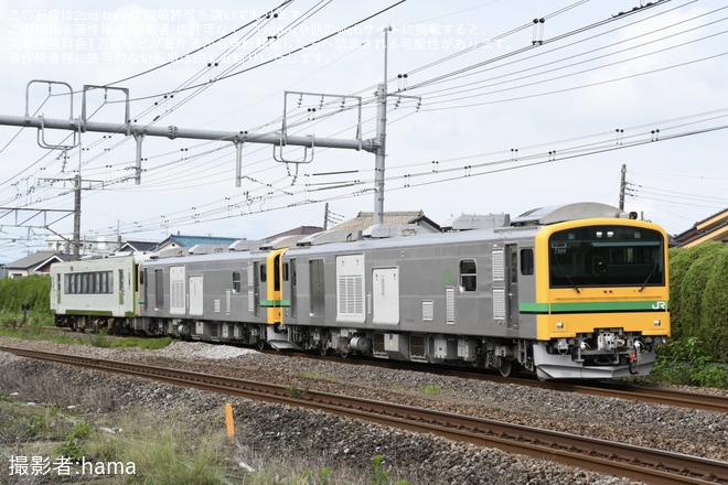 【JR東】キハ110-219がGV-E197系TS04編成により配給輸送（譲渡の可能性）を不明で撮影した写真