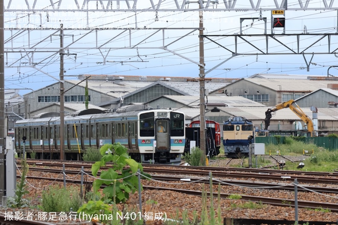 【JR東】211系3000番台N331編成が延命工事を終えて構内試運転を不明で撮影した写真