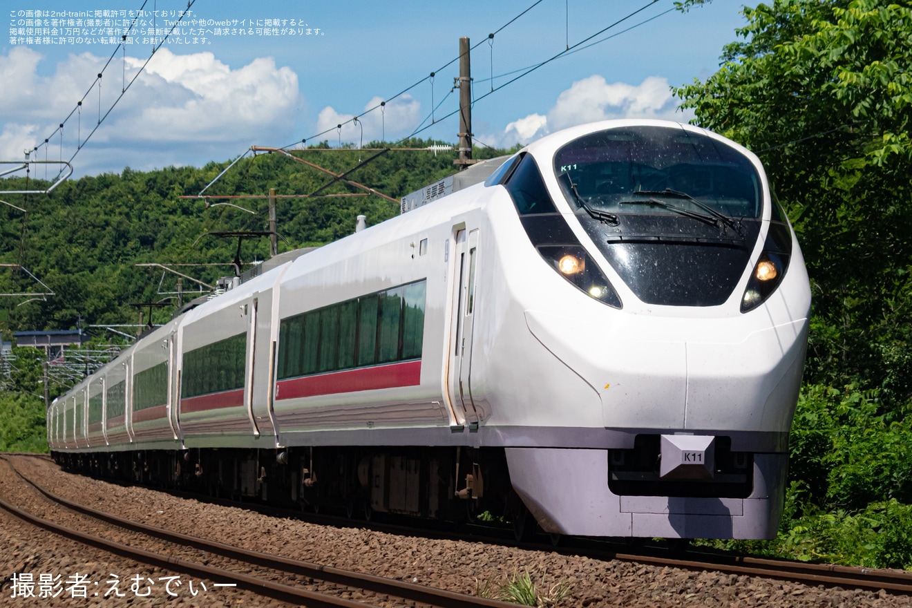 【JR東】E657系K11編成を使用したハンドル訓練を秋田地区で実施の拡大写真
