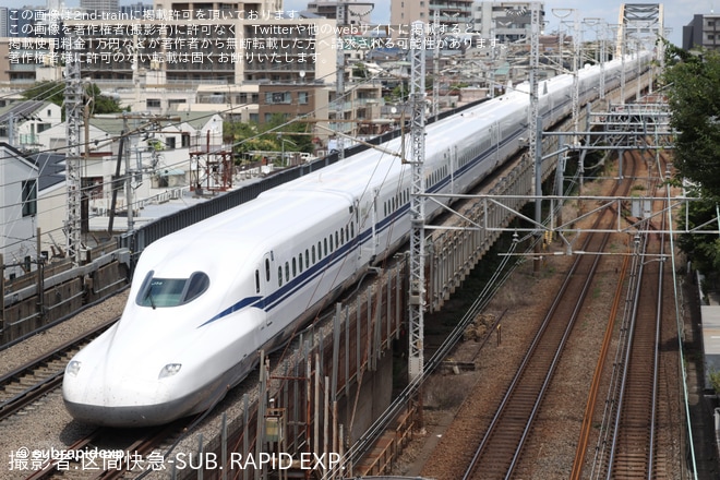 【JR海】N700S J58編成が本線試運転を実施を不明で撮影した写真