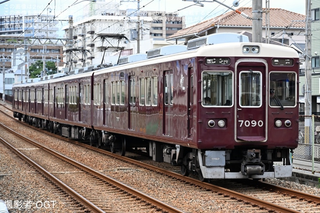 【阪急】7000系7090Fが伊丹線で代走を不明で撮影した写真