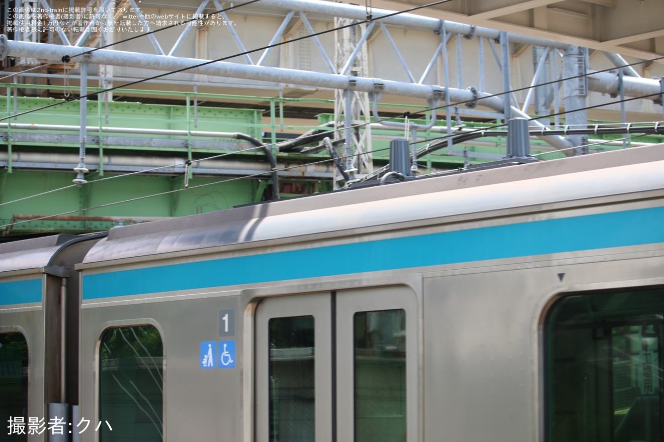 【JR東】E233系サイ129編成東京総合車両ベース出場回送の拡大写真