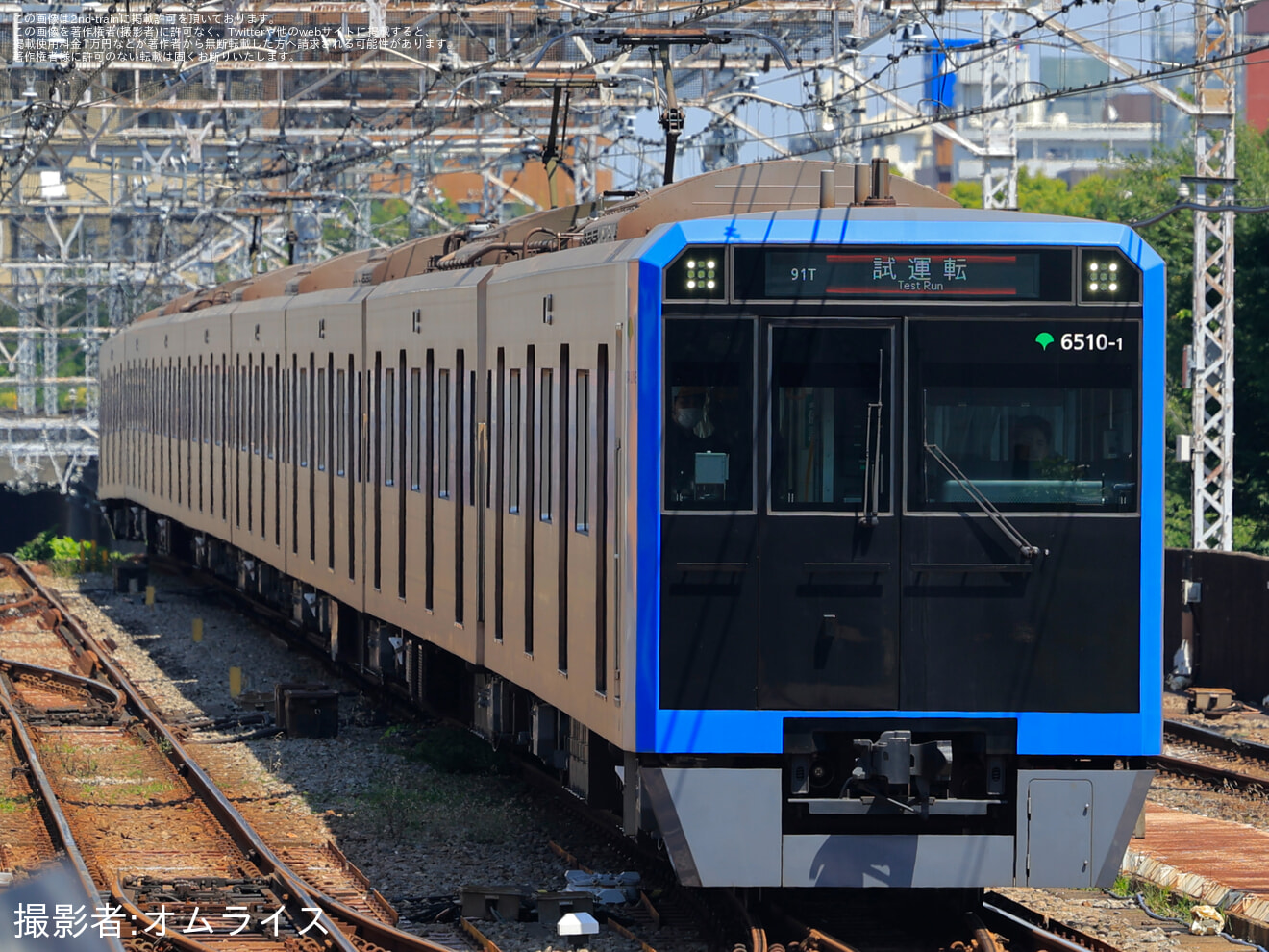 【都営】6500形6510F 志村車両検修場出場試運転の拡大写真