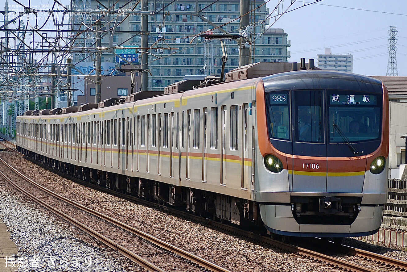 【メトロ】17000系17106F TASC設備性能確認試運転の拡大写真