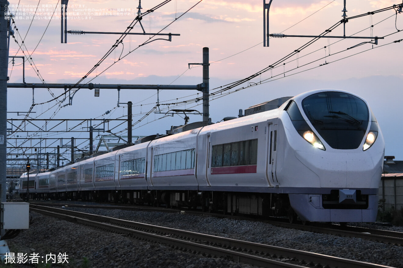 【JR東】E657系K11編成秋田地区から勝田返却回送の拡大写真