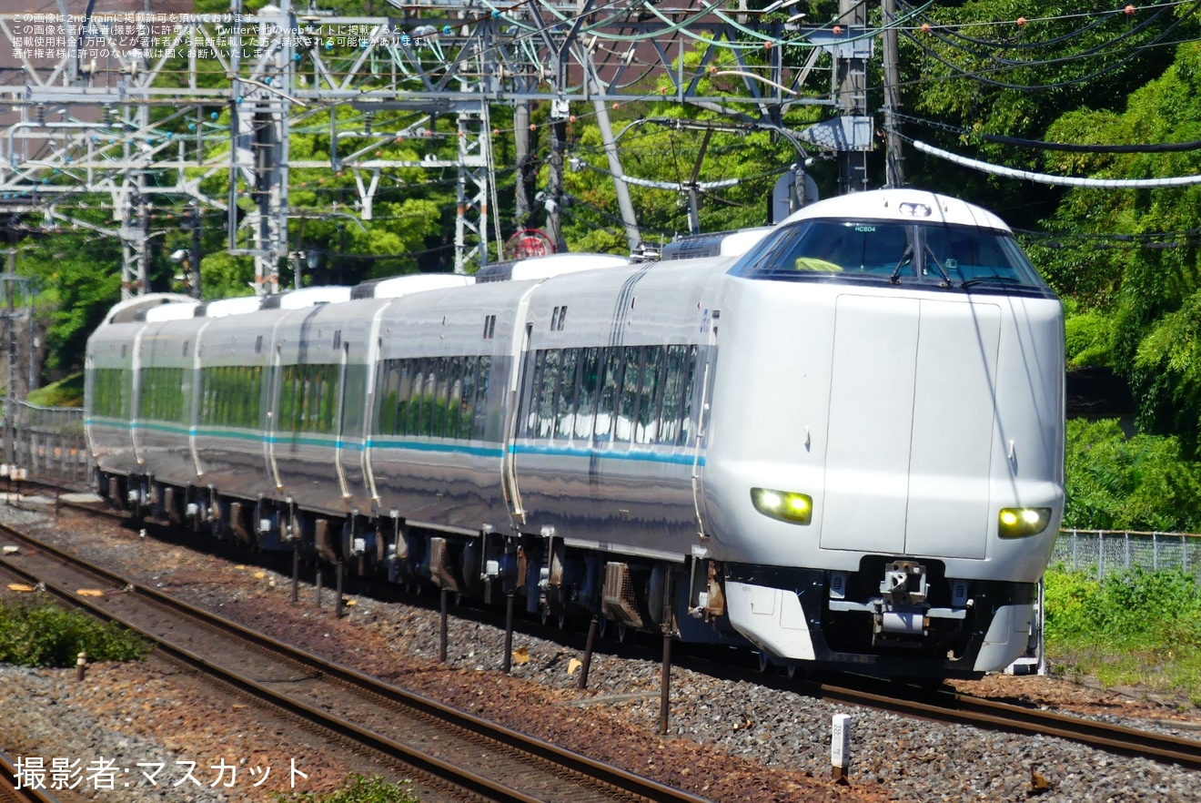 【JR西】287系HC604編成吹田総合車両所本所出場試運転の拡大写真