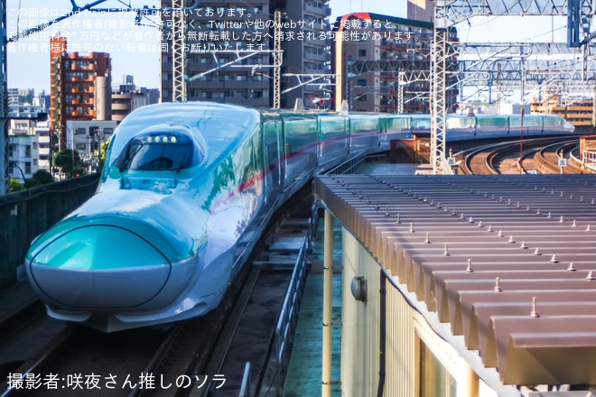 【JR東】E5系U43編成が全般検査を終え出場試運転を不明で撮影した写真