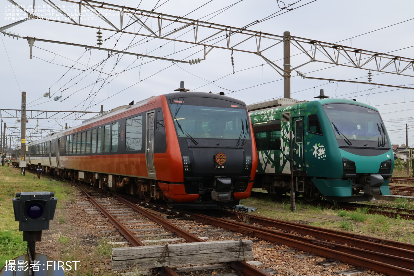 【JR東】HB-E300系4両「海里」編成 酒田駅「入換乗車体験イベント」開催の拡大写真
