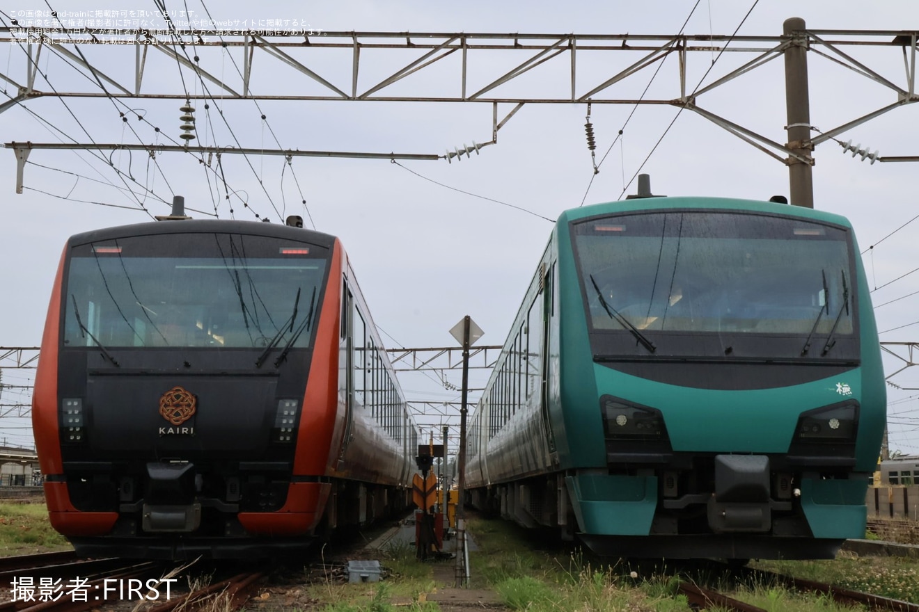 【JR東】HB-E300系4両「海里」編成 酒田駅「入換乗車体験イベント」開催の拡大写真