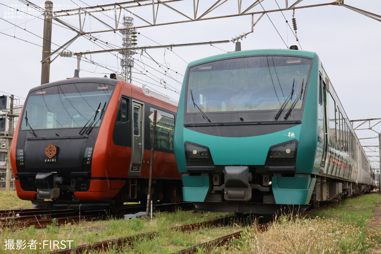 【JR東】HB-E300系4両「海里」編成 酒田駅「入換乗車体験イベント」開催の拡大写真