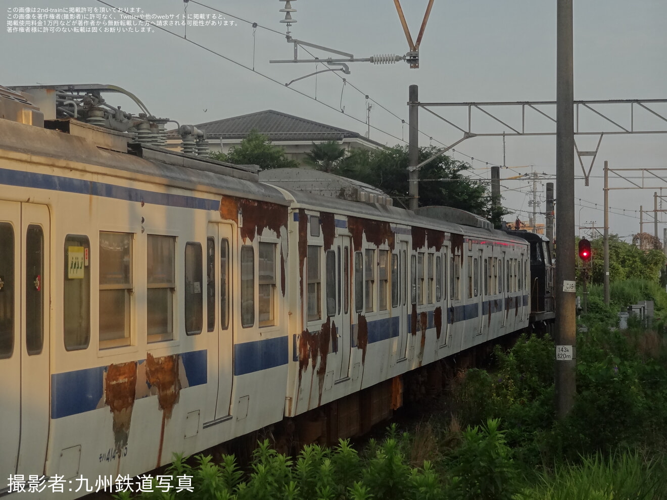 【JR九】415系FK-515編成が小倉総合車両センターへ廃車配給の拡大写真
