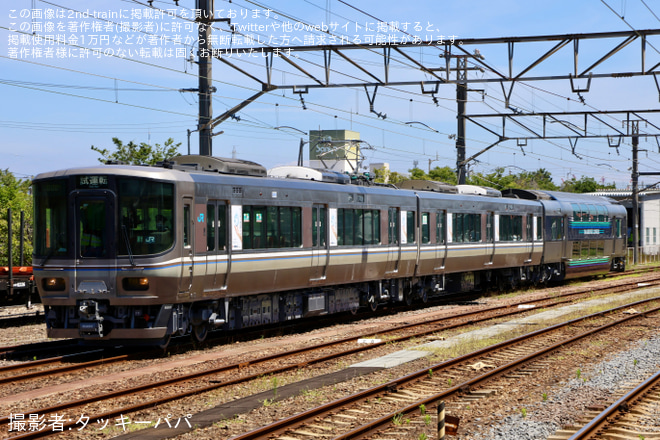 【JR四】5000系M1編成が検査を終えて多度津工場出場 - 多度津駅にて撮影
