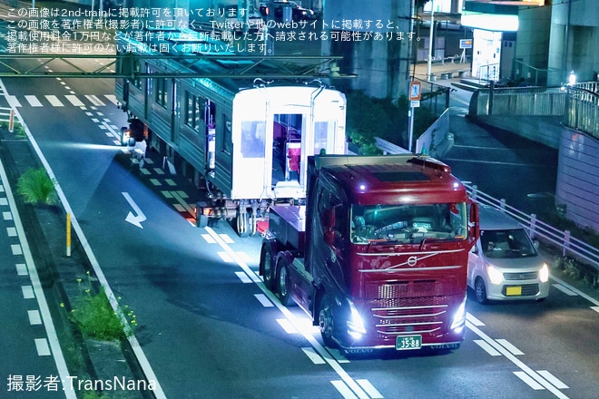 【東急】9000系デハ9411・デハ9412が長津田車両工場から陸送（3枚目）