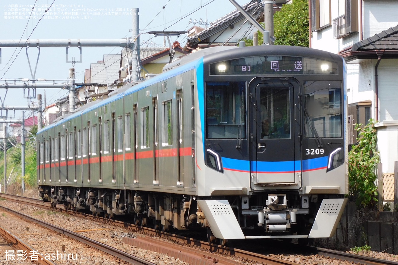 【京成】3200形が初めて芝山4連運用に該当の拡大写真