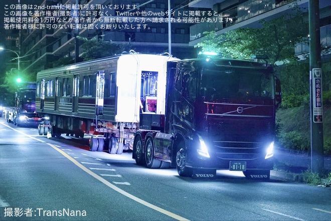 【東急】9000系デハ9411・デハ9412が長津田車両工場から陸送（1枚目）