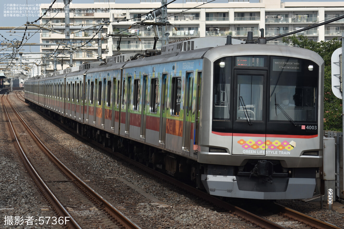 【東急】5050系ラッピング車両「GREEN LIFESTYLE TRAIN」運行開始の拡大写真