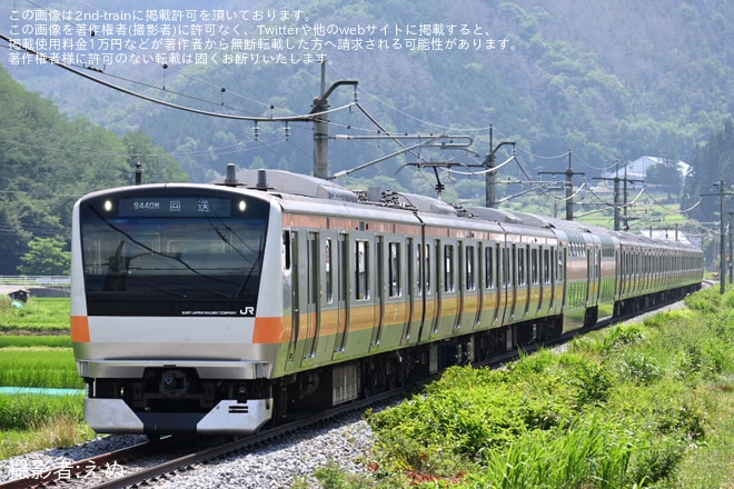 【JR東】E233系T18編成長野総合車両ベース出場回送（2枚目）