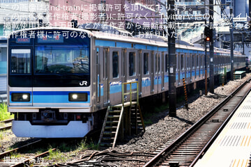 【JR東】E231系800番台ミツK5編成、中野南乗務ベース構内への疎開に伴う回送