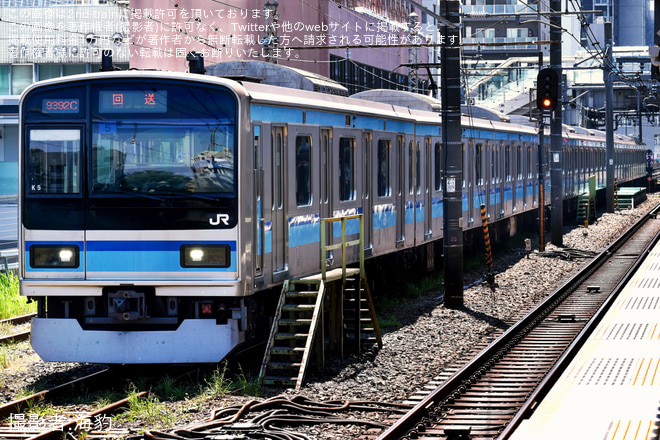 【JR東】E231系800番台ミツK5編成、中野南乗務ベース構内への疎開に伴う回送 - 中野駅にて撮影