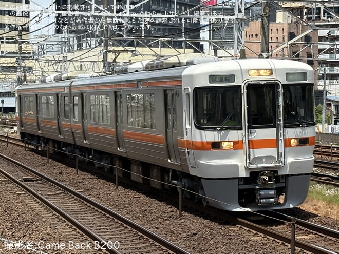 【JR海】313系K8編成が名古屋工場出場試運転（1枚目）